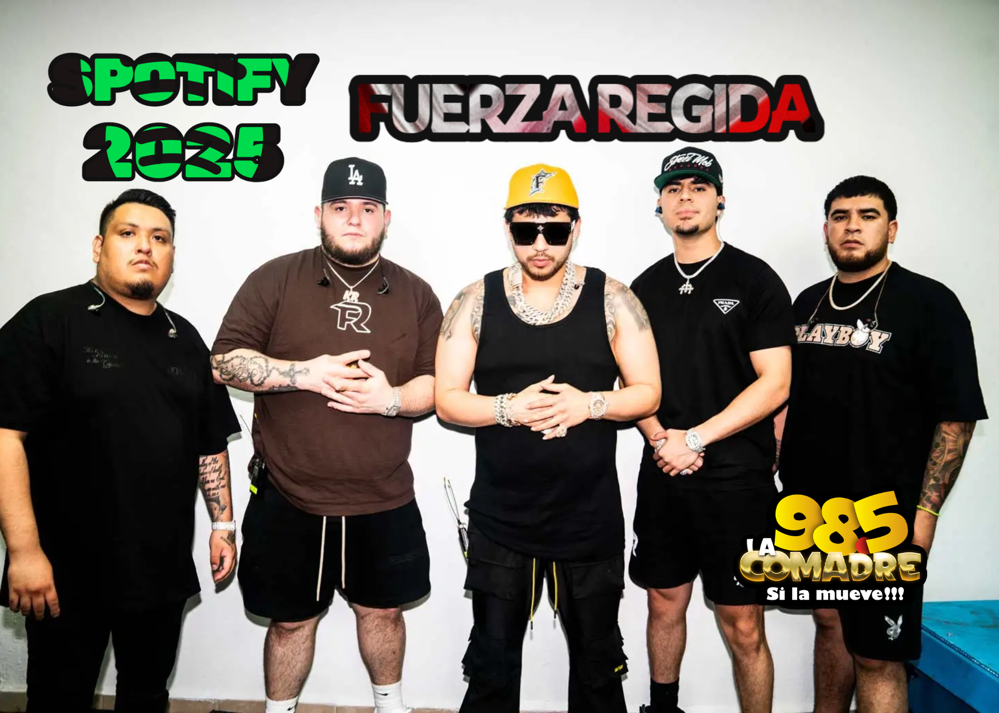 Fuerza Regida, el único grupo de regional mexicano en el Top Artistas Globales