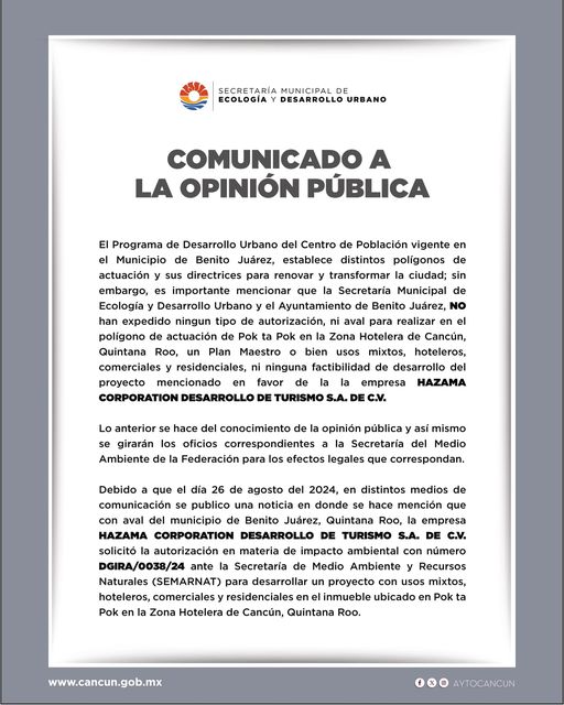 AYUNTAMIENTO ACLARA CASO POK TA POK