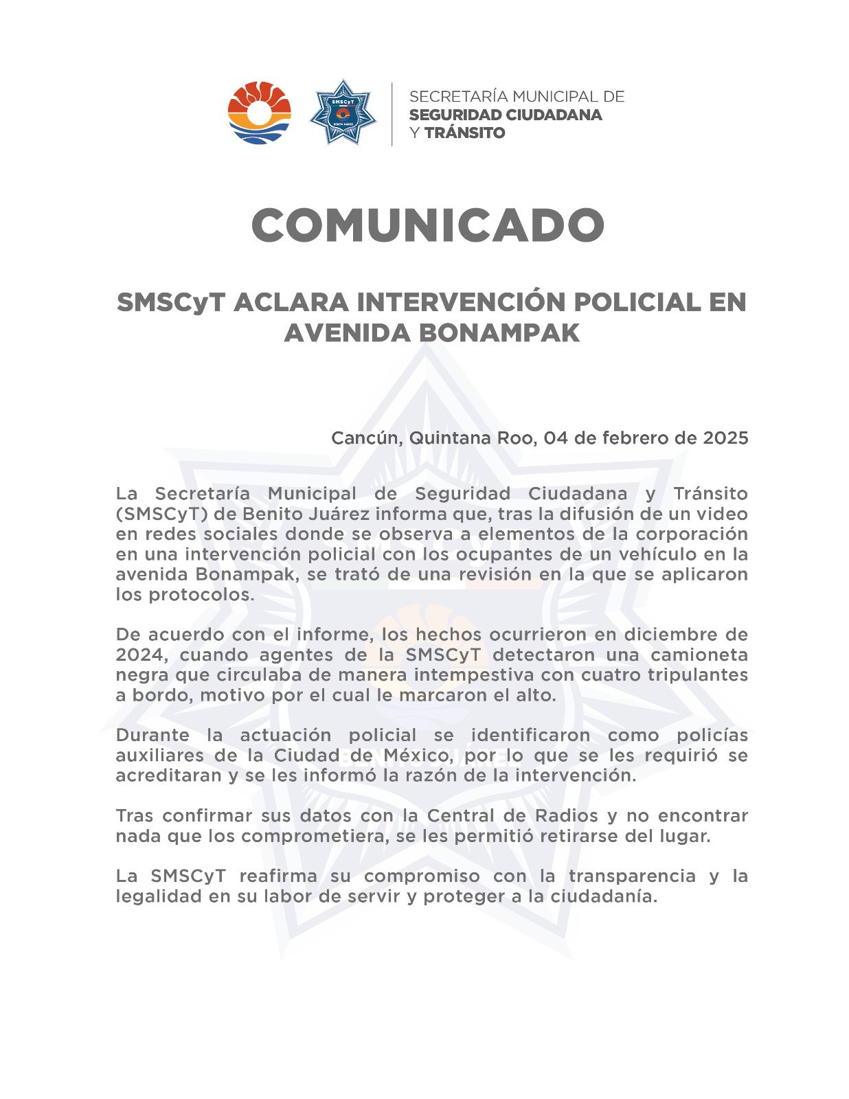 OTRA MÁS DE LA POLICÍA  