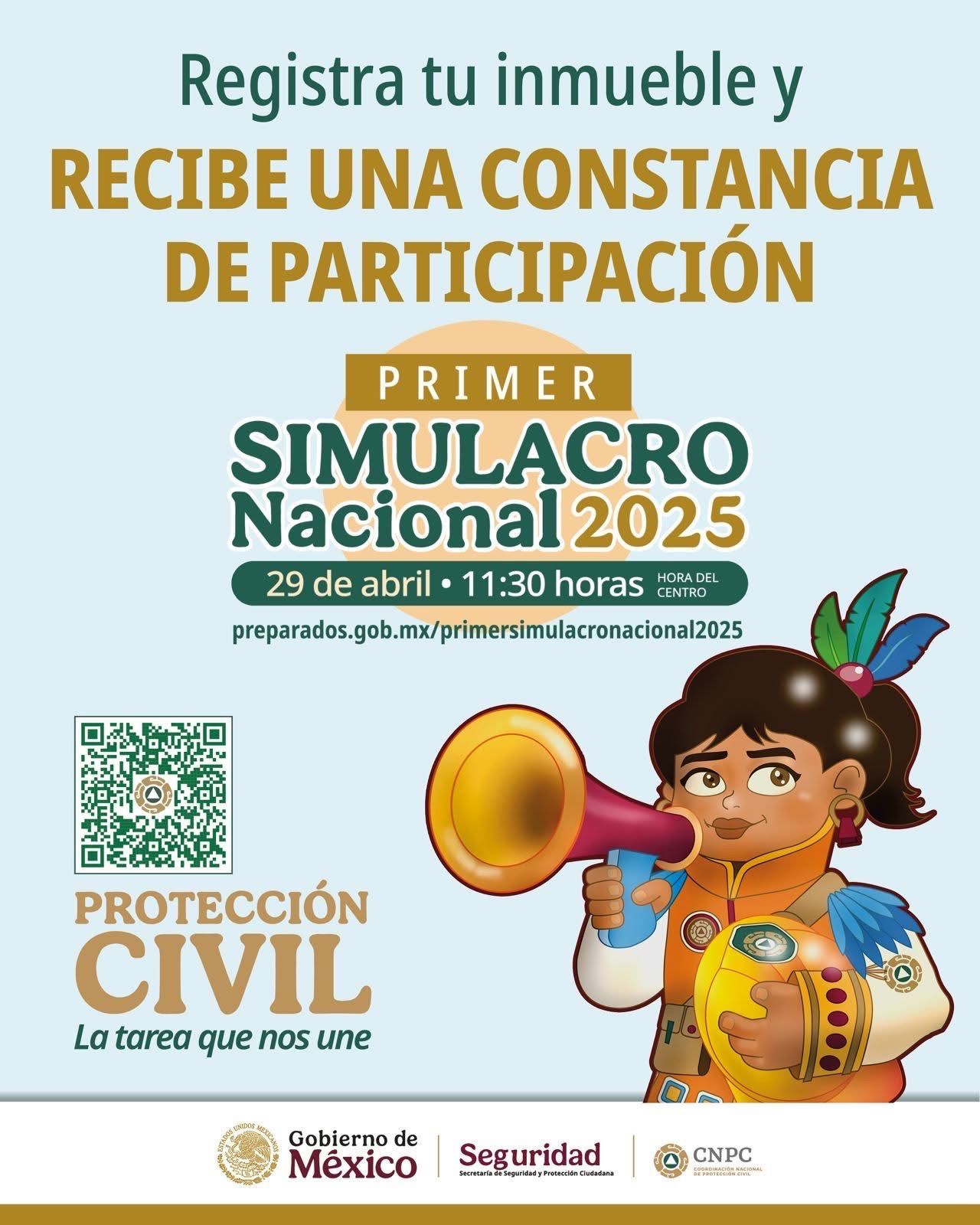 CONVOCAN A PARTICIPAR EN EL PRIMER SIMULACRO NACIONAL 2025
