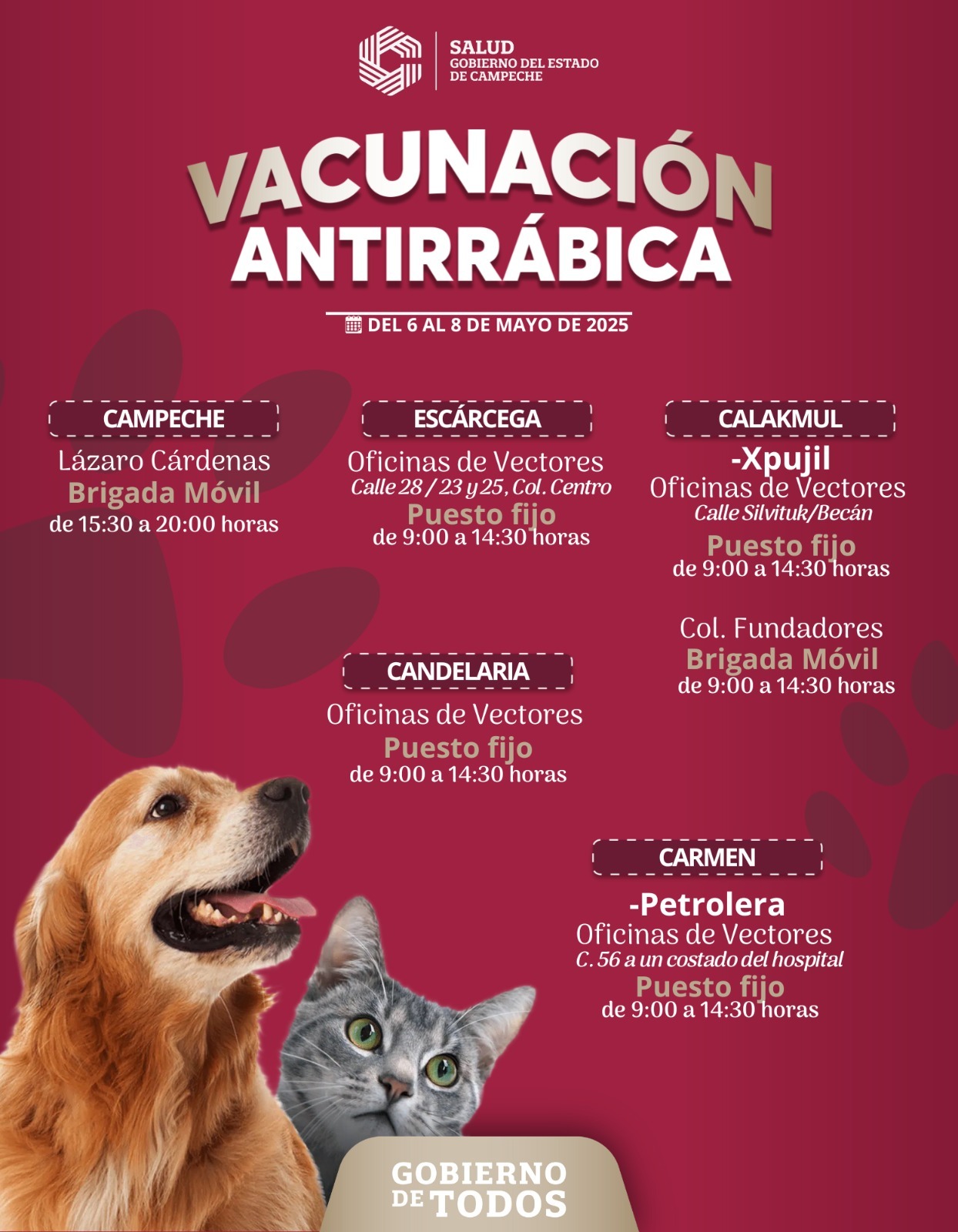 ANUNCIAN CAMPAÑA DE VACUNACIÓN ANTIRRÁBICA