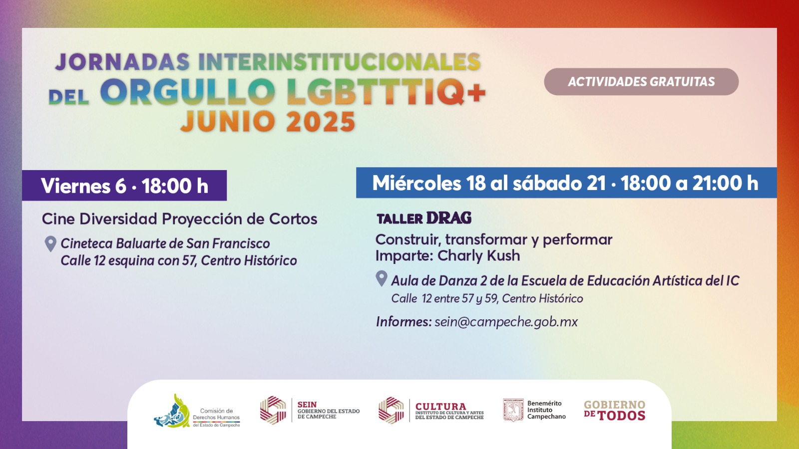 CAMPECHE CELEBRARÁ EL ORGULLO CON INCLUSIÓN Y DIGNIDAD
