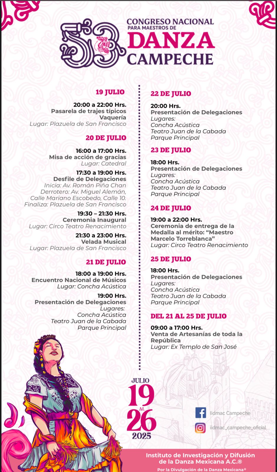 TODO LISTO PARA LA EDICIÓN 53 DEL CONGRESO NACIONAL PARA MAESTROS DE DANZA CAMPECHE