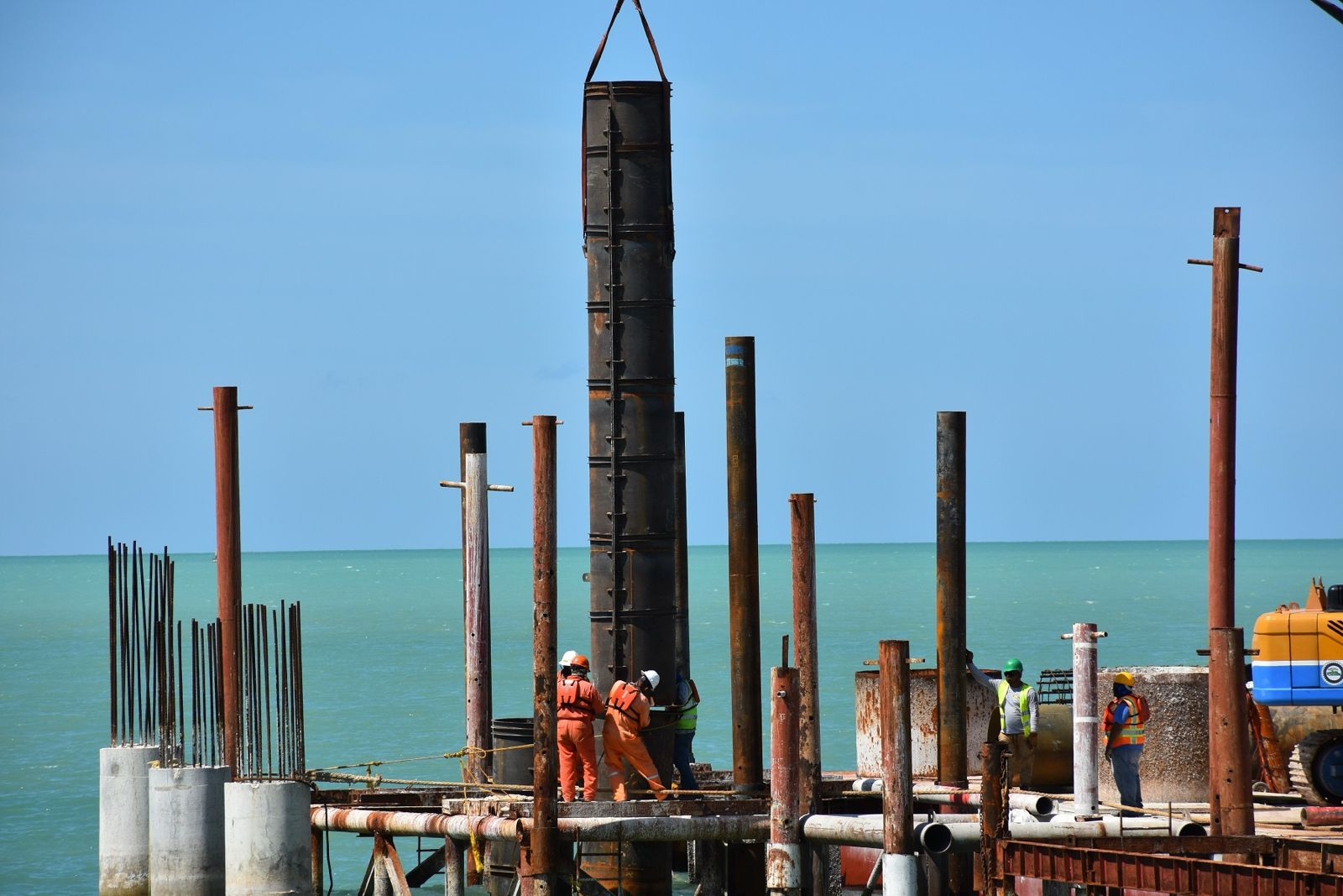 REPORTAN UN 24.87% DE AVANCE FÍSICO EL MUELLE CON DUQUES DE ALBA EN SEYBAPLAYA