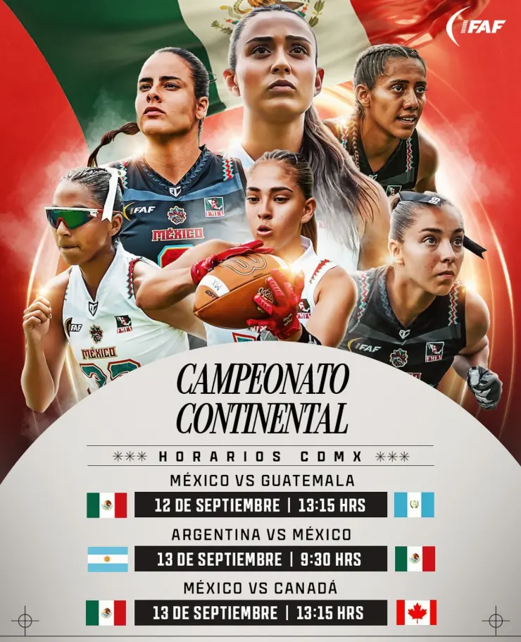 Flag football: México jugará por su pase al mundial en el continental 