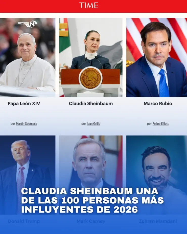 CLAUDIA SHEINBAUM ENTRE LAS 100 PERSONAS MÁS INFLUYENTES DE 2026