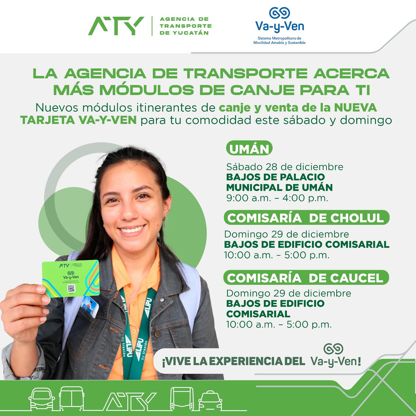 INVITAN A REALIZAR EL CANJE DE TARJETAS VA Y VEN