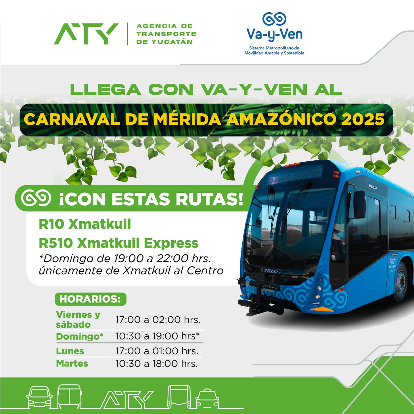 ACTIVAN RUTAS DE TRANSPORTE A PLAZA CARNAVAL