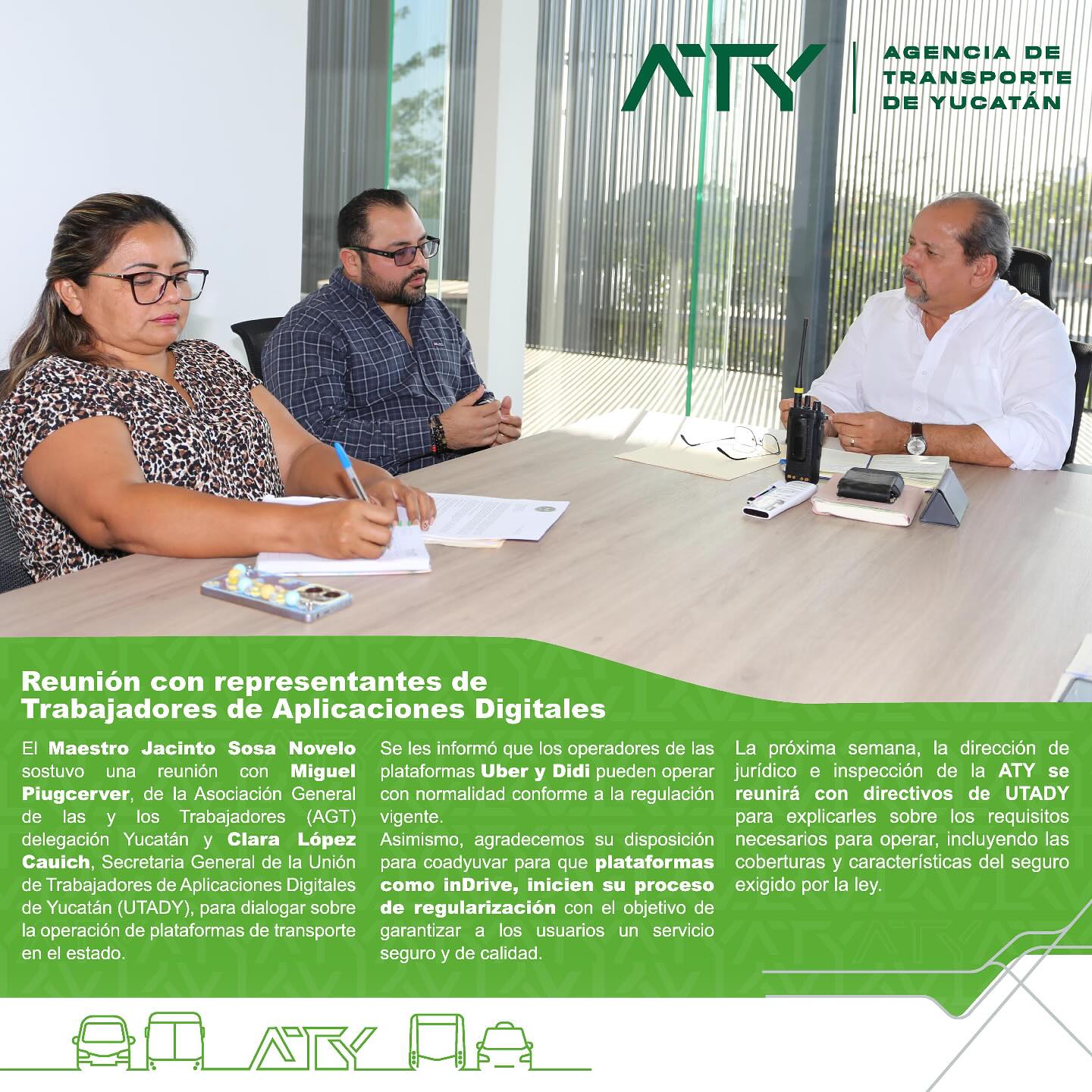 INVITAN A PLATAFORMAS DE TRANSPORTE A REGULARIZARSE