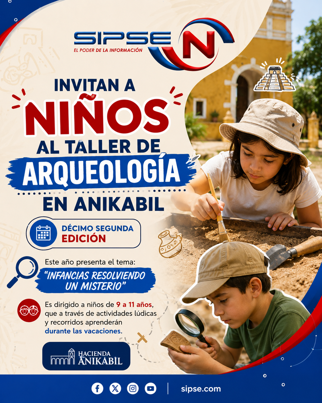 INVITAN A NIÑOS AL TALLER DE ARQUEOLOGIA EN ANIKABIL
