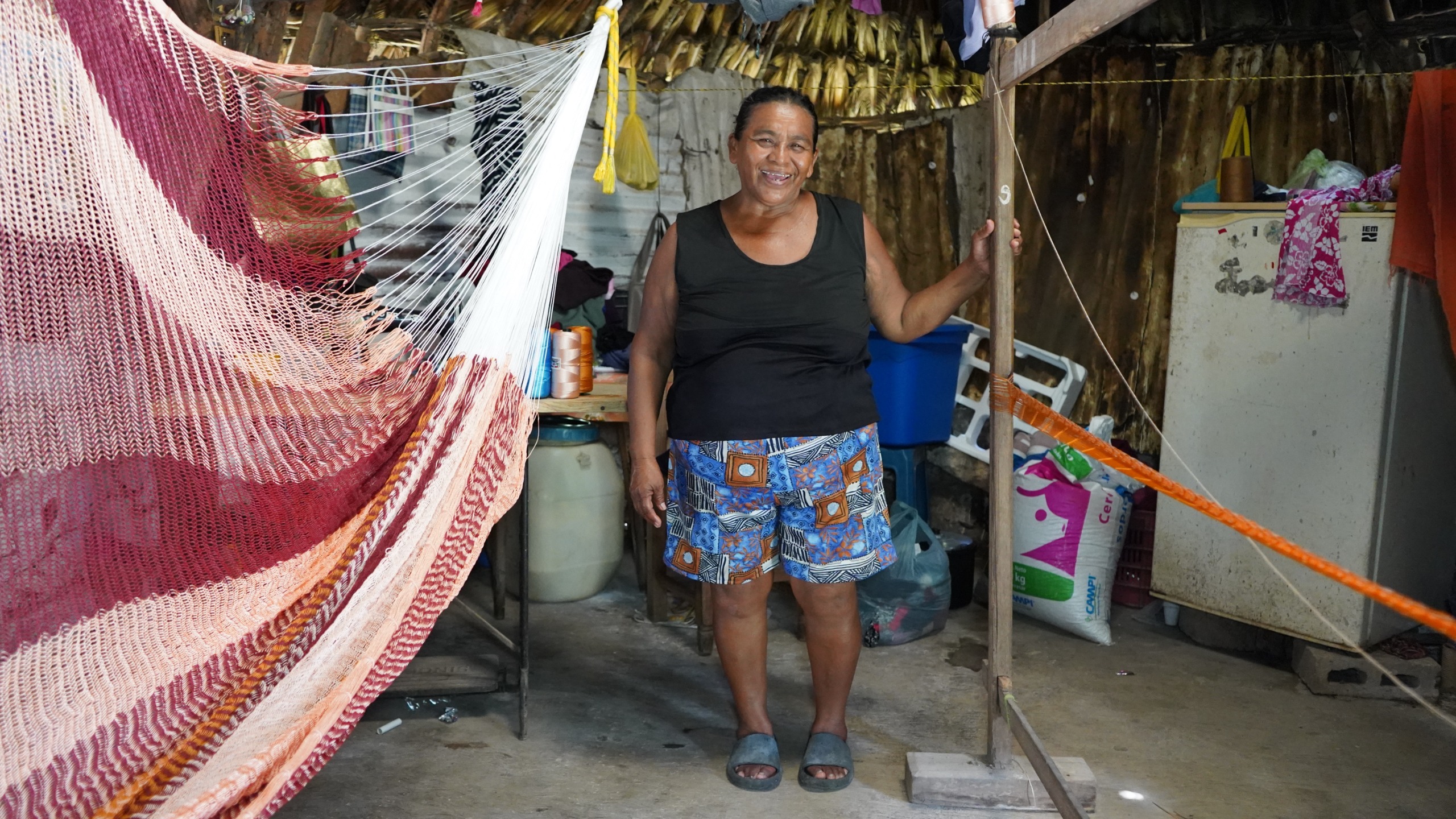 DE TEYA: TEJE HAMACAS Y SU PROPIO SUSTENTO