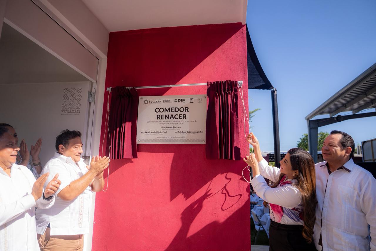 INAUGURAN COMEDOR ESCOLAR PARA 122 ESTUDIANTES EN TAHMEK