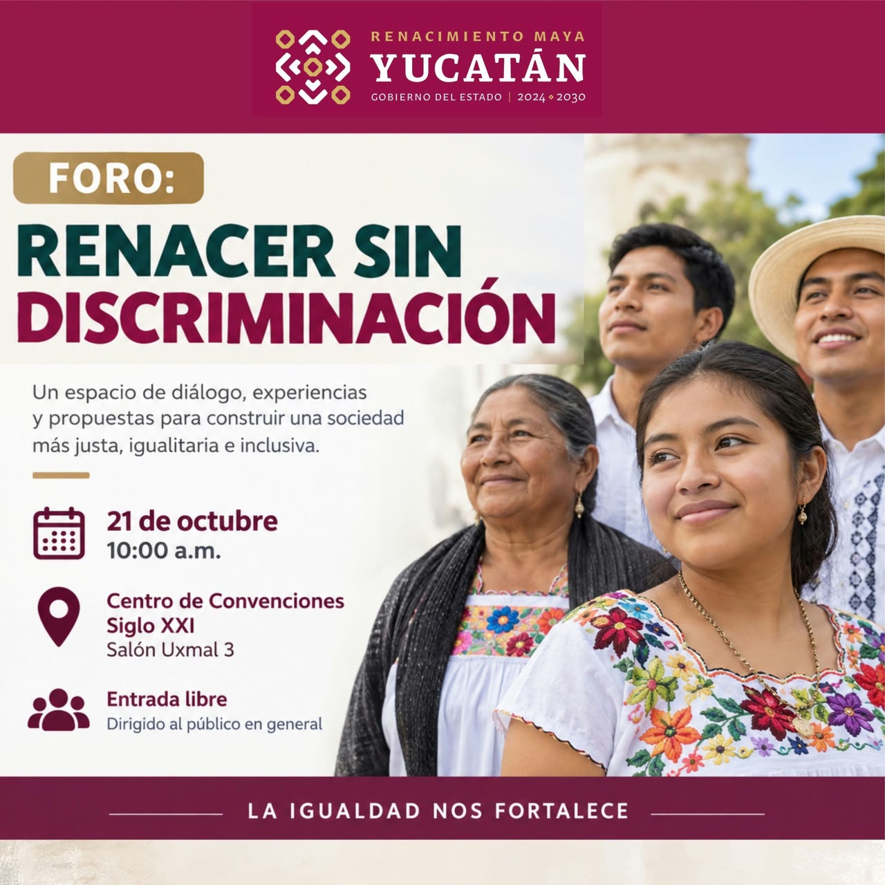 YUCATÁN TENDRÁ FORO GRATUITO CONTRA DISCRIMINACIÓN