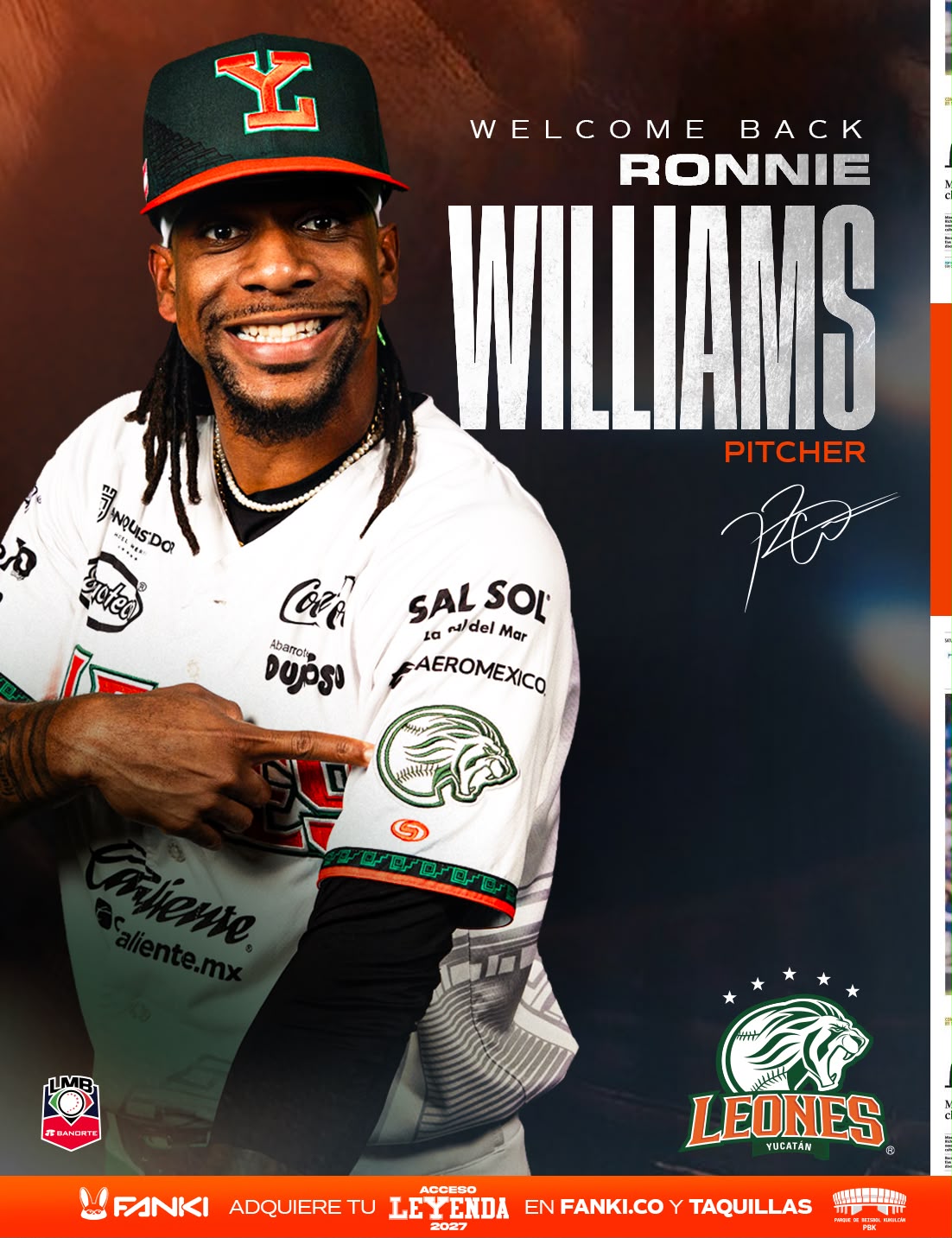 REGRESA WILLIAMS CON LEONES 