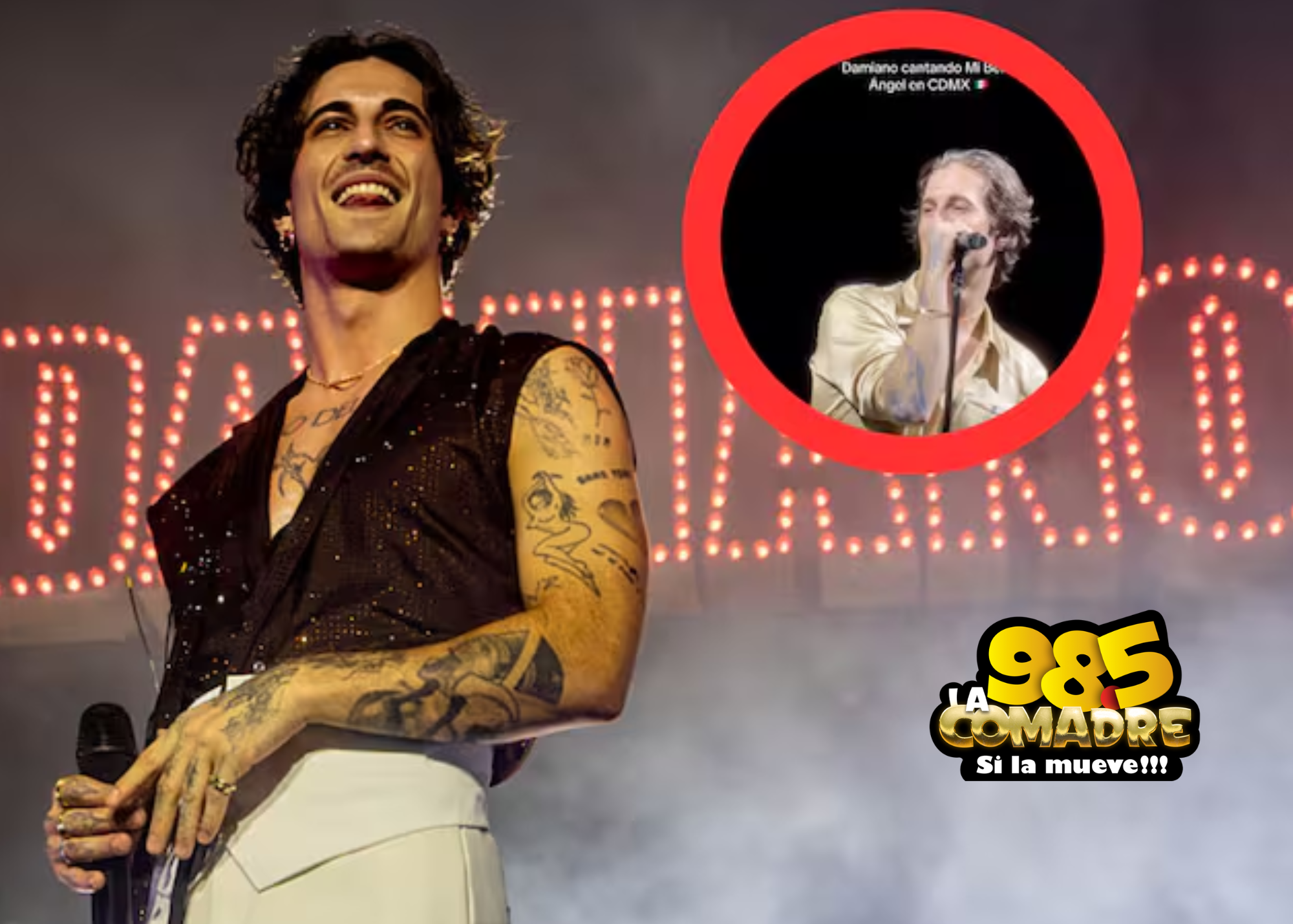 Damiano David sorprende con cover de Natanael Cano en pleno concierto en la CDMX