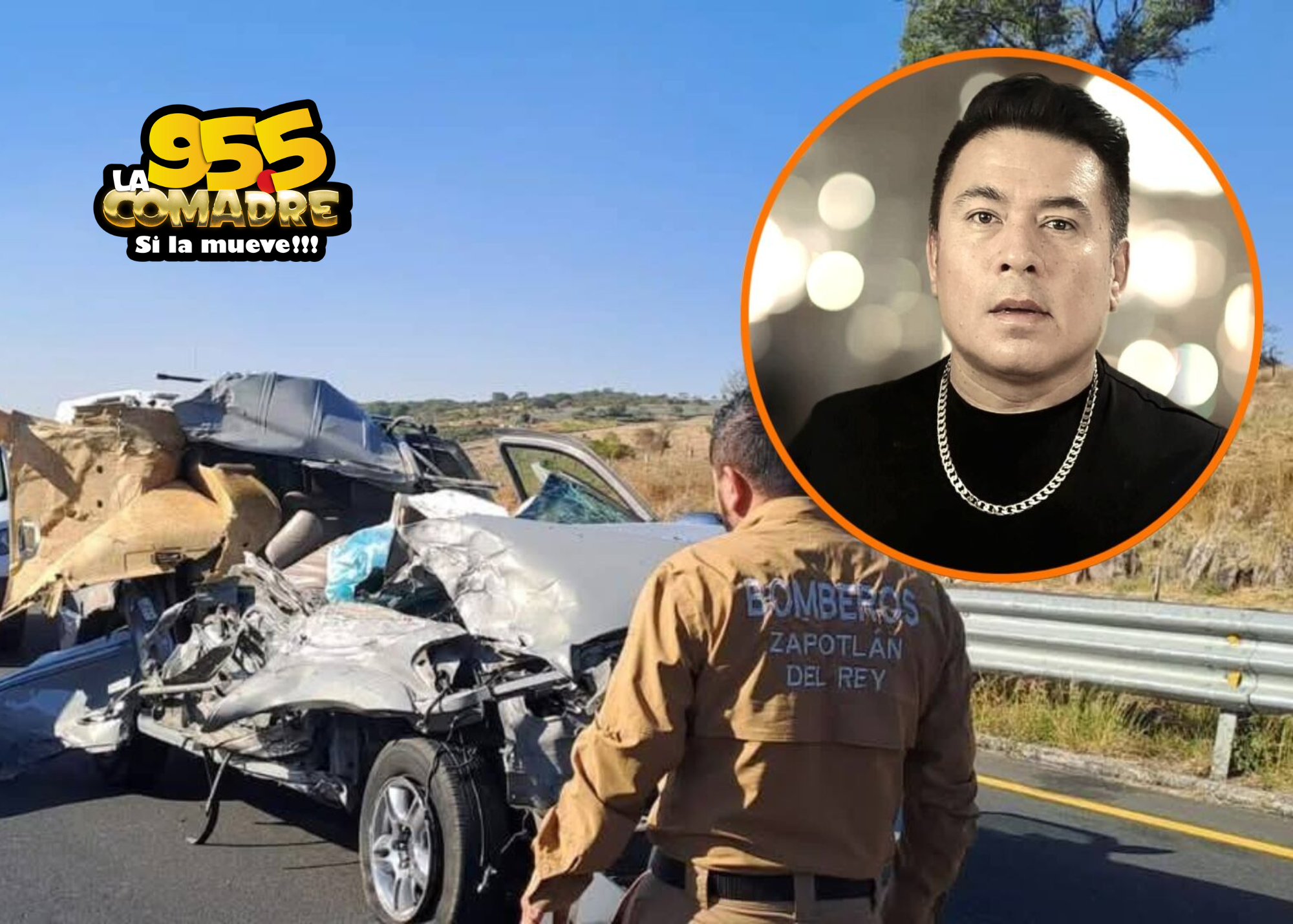 Vocalista de Grupo El Tiempo sufre accidente carretero, se encuentra hospitalizado